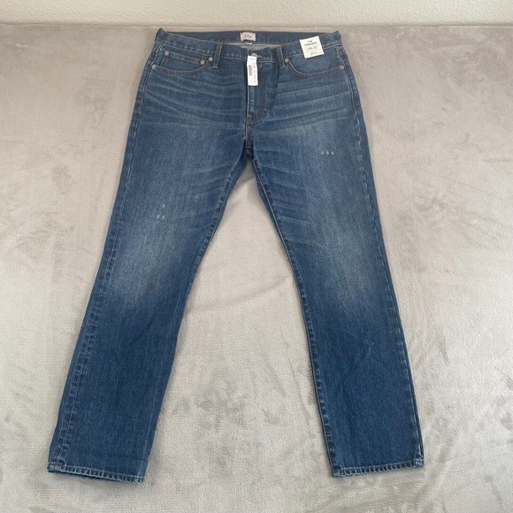 J.CREW 770 Jeans Men 36x31 (Tag 36x32) Indigo Shadow Japanese Rigid Denim NWT - Picture 1 of 14